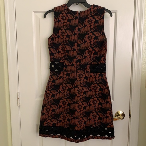Topshop Dress 6 Floral Cut Out A-Line Mod - Picture 10 of 15